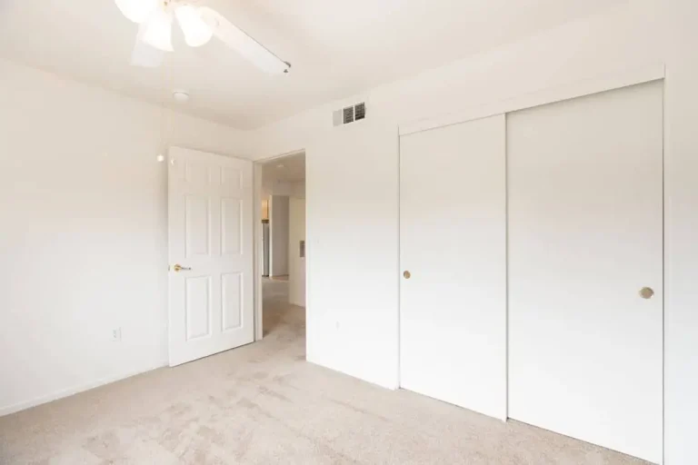 Comfortable guest bedroom in a two-bedroom apartment