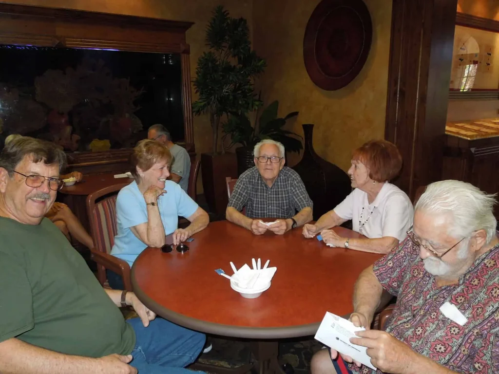 Carefree residents enjoying an activity together