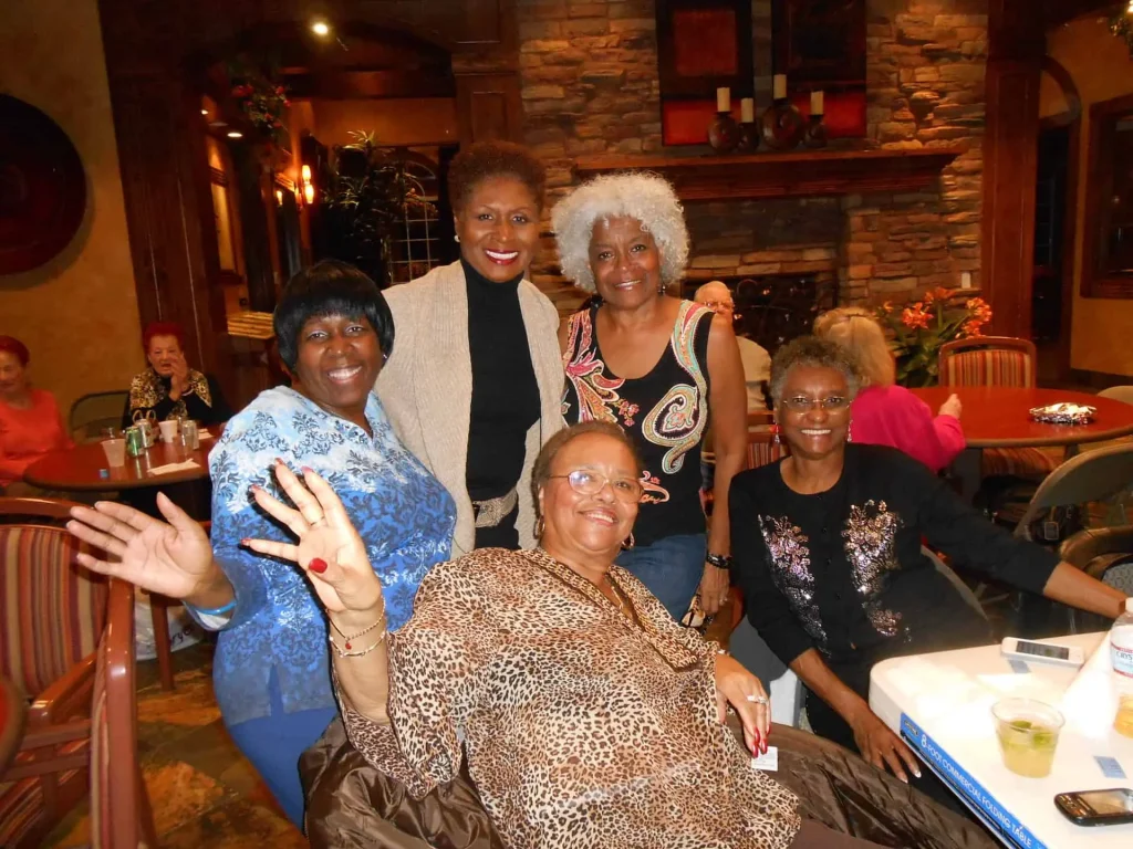 Carefree residents on a group outing
