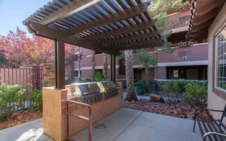 Outdoor barbecue area for residents and guests