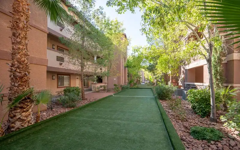 Bocce ball court at The Willows in Summerlin, Las Vegas