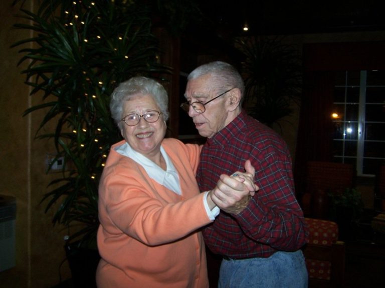 Line dancing fun in the clubhouse
