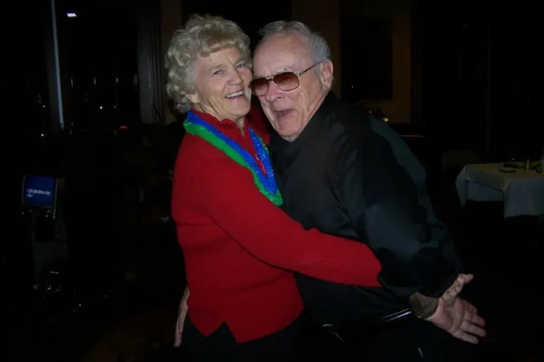 Residents dancing at a Carefree social
