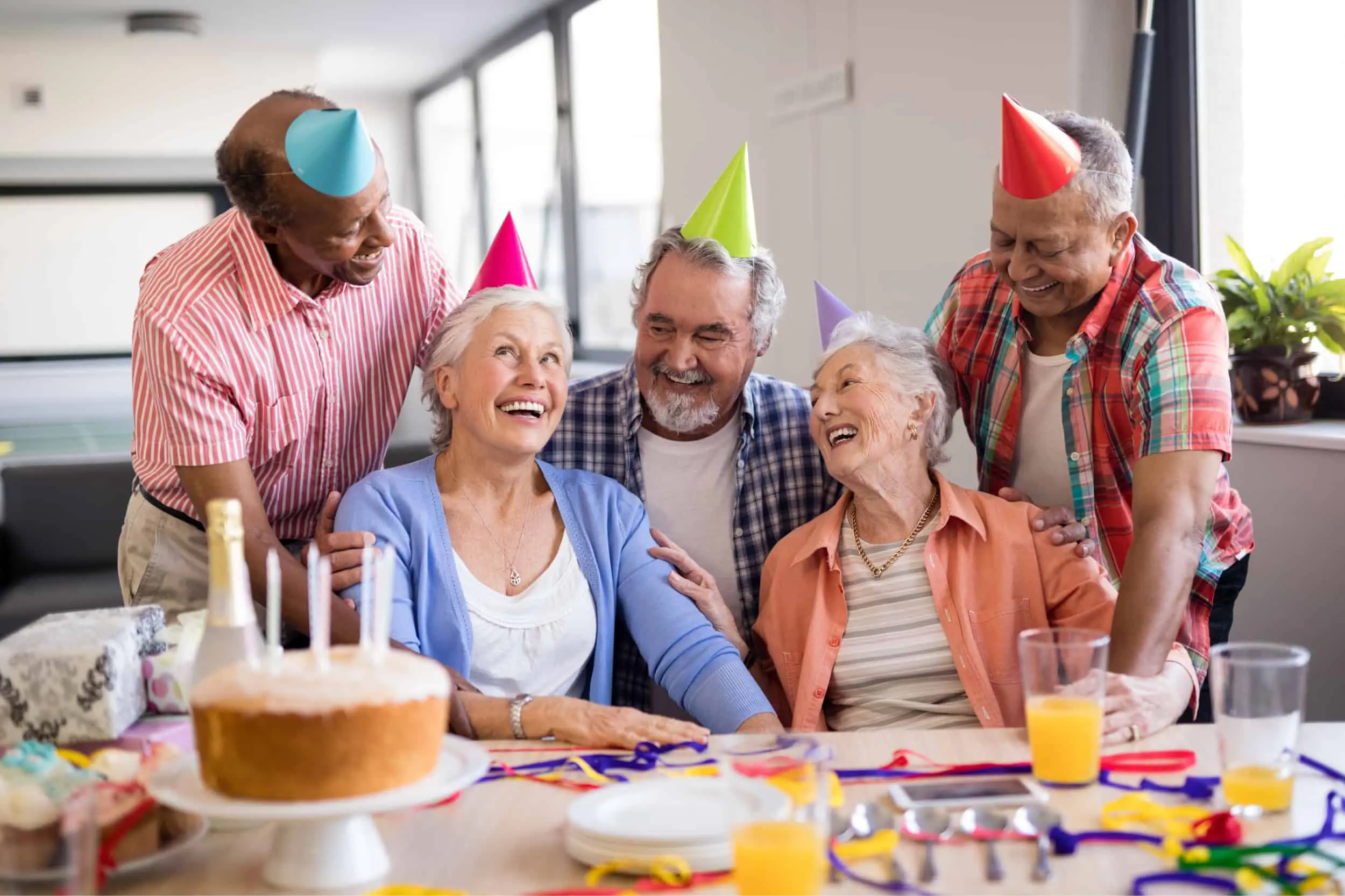 Carefree residents celebrating a birthday together